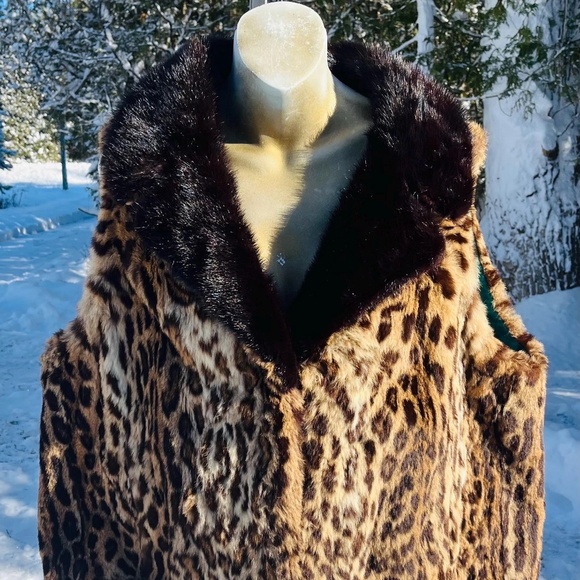 Jackets & Blazers - Vintage Edward Reilly & Co. Dyed Leopard Print Mink Fur Vest